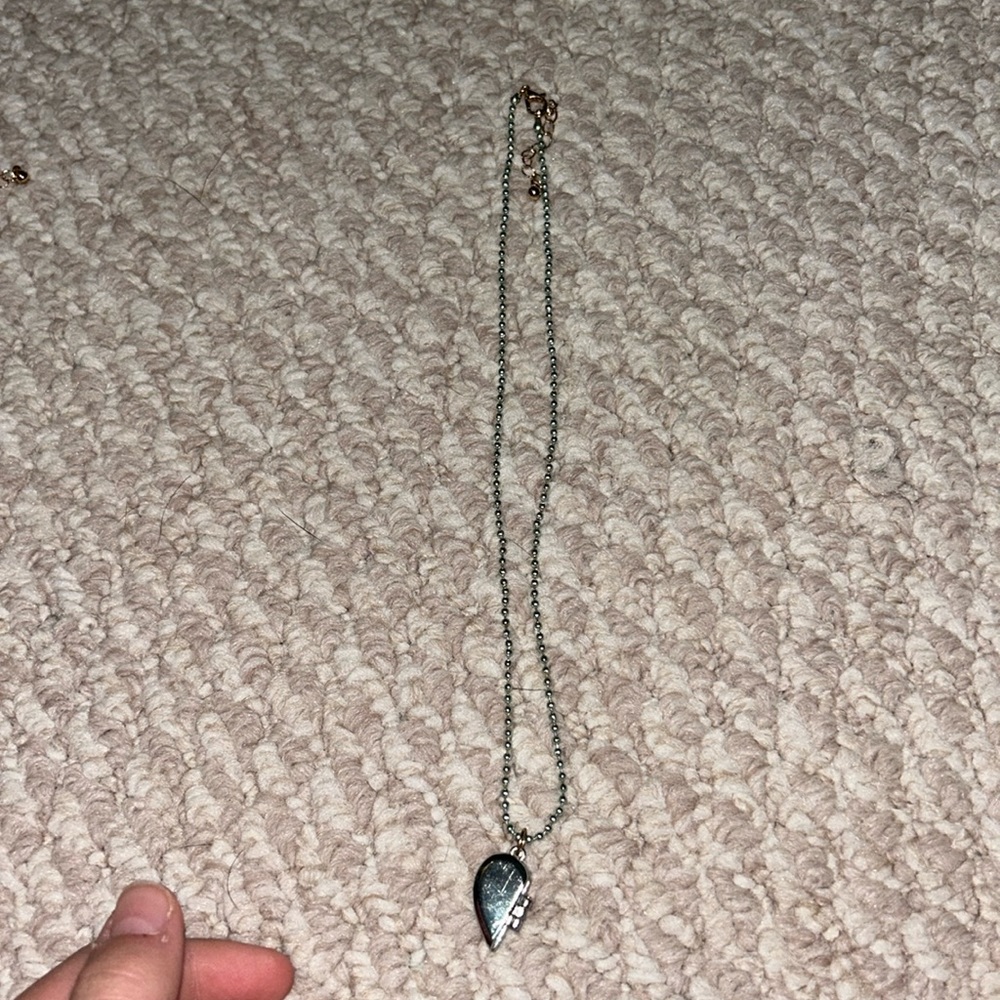 Teal heart locket